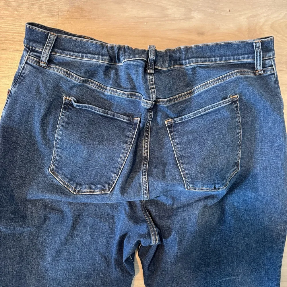 Abercrombie & Fitch curve love high rise blue flare jeans plus size 24 short